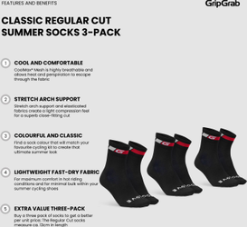 Classic Regular Cut Sommer Socken 3er Pack weiß / L - (44-47) - Produktbild - 7