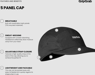 5 Panel Cap schwarz - Produktbild - 8