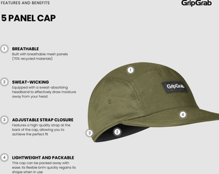 5 Panel Cap schwarz - Produktbild - 9