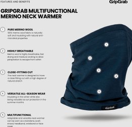 Multifunctional Merino Halstuch navy - Produktbild - 9