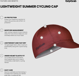 GripGrab Lightweight Sommer Cycling Cap Radmütze S/M, navy blau - Produktbild - 37