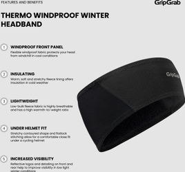 Thermo Winddichtes Winter Stirnband S (54-57 cm) - Produktbild - 9