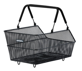 Basil Cento Mik 2.0 Hinterradkorb 24x39x13,5 cm schwarz engmaschig für sichere Fahrradladung - Produktbild - 1