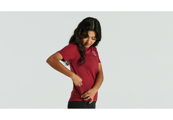 Specialized Fjällräven Wool Tee Damen Kurzarm Pomegranate Red Gr. XXS - Produktbild - 4