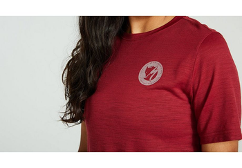 Specialized Fjällräven Wool Tee Damen Kurzarm Pomegranate Red Gr. XXS - Produktbild - 5