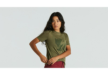 Specialized Fjällräven Wool Tee Damen Kurzarm Green Gr. XL - Produktbild - 9