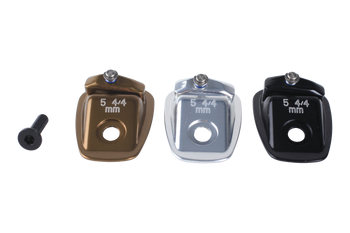 Specialized CBG HOOD SCOOP KIT, DOWNTUBE ICR EXIT KIT, 3-CABLE COVER (5/4/4MM), W/ BOLT - (1 BLACK / 1 BRONZE / 1 SILVER) (CB6-171A) One Size - Produktbild - 1