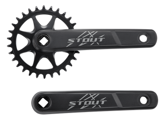 Specialized CRK STOUT, 170MM, L+R ARMS, ALLOY, SQUARE-TAPER, 30T RIVETED RING, 1X10 SPD, BLACK 170mm - Produktbild - 1 Specialized CRK STOUT, 170MM, L+R ARMS, ALLOY, SQUARE-TAPER, 30T RIVETED RING, 1X10 SPD, BLACK 170mm - Produktbild - 1