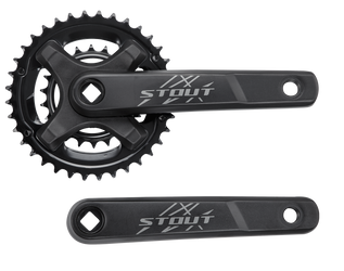 Specialized CRK STOUT, 170MM, L+R ARMS, ALLOY, SQUARE-TAPER, 36/22T RIVETED RINGS, 2X9 SPD, BLACK 170mm - Produktbild - 1