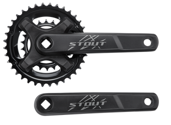 Specialized CRK STOUT, 175MM, L+R ARMS, ALLOY, SQUARE-TAPER, 36/22T RIVETED RINGS, 2X9-SPD, BLACK 175mm - Produktbild - 1