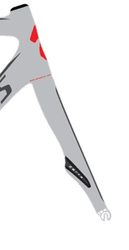 Specialized FRK MY14 ROUBAIX SL4 SW FORK 54/56 GLOSS SILVER / BLACK / RED 700C - Produktbild - 1
