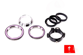 Specialized HDS COMPLETE, INTEGRATED, FUTURESHOCK, 45.8OD X 36.8ID X 6.5MM UPPER, 1.5" LOWER, 45X45 DEG, W/ FULLY ASSEMBLED FS COLLAR, COMPRESSION RING & SPACERS One Color Future Shock 1.5" - Produktbild - 1