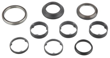 Specialized HDS COMPLETE, INTEGRATED, 1-1/8" UPPER, 49.5ODX40.5IDX6.5 LOWER, 45X45 DEG, 45MM CARBON CONE COVER, W/ CARBON SPACERS One Color SBC Custom Size - Produktbild - 1
