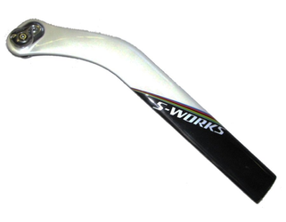 Specialized STP TRANSITION SW AERO SEATPOST 450MM TEAM SETBACK WHT/WC White / Black 450mm x Team Offset - Produktbild - 1 Specialized STP TRANSITION SW AERO SEATPOST 450MM TEAM SETBACK WHT/WC White / Black 450mm x Team Offset - Produktbild - 1