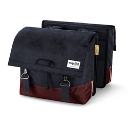 URBAN PROOF recycling Fahrradtasche DOUBLE 40L grau/bordeaux - Produktbild - 1