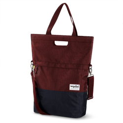URBAN PROOF recycling Fahrradtasche SHOPPER 20L bordeaux/grau - Produktbild - 1