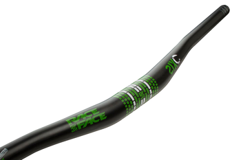 Race Face SixC DH Riser Lenker, 31.8, 785x19mm, 8°/4°, matte ud carbon/green - Produktbild - 1