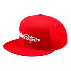 Troy Lee Designs Flat Bill Snapback Cap, Signature, team red, one size - Produktbild - 1