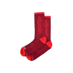 Troy Lee Designs Mens Performance Socks, Signature, oxblood, S/M - Produktbild - 1