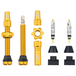Wolf Tooth Tubeless Valve Stem Ventile, Presta, 44mm, 2 Stk., gold - Produktbild - 1