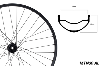 Chris King MTN30 AL Disc 6-Loch BOOST Tubeless Ready Laufradsatz, 29", Edelstahl-Lager, 32 L., 110x15mm/148x12mm, SRAM XD, matte turquoise - Produktbild - 2