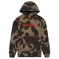 Troy Lee Designs Pullover Hoodie, Signature, olive camo, youth M - Produktbild - 1