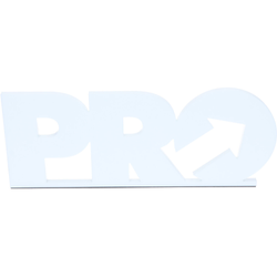 PRO 3D- Logo "PRO" mit Magnetstreifen an der Unterseite weiß 279x105x8mm - Produktbild - 1 PRO 3D- Logo "PRO" mit Magnetstreifen an der Unterseite weiß 279x105x8mm - Produktbild - 1