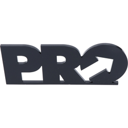 PRO 3D- Logo "PRO" mit Magnetstreifen an der Unterseite schwarz 279x105x8mm - Produktbild - 1 PRO 3D- Logo "PRO" mit Magnetstreifen an der Unterseite schwarz 279x105x8mm - Produktbild - 1