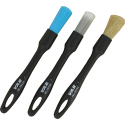 VAR Reinigungspinsel, 3 Stück, blau, grau und Naturborsten - Produktbild - 1