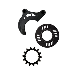 MIRANDA Kettenschutz-Set für E-Bike inkl. Kettenblatt 14 Zähne undKettenführung, schwarz (BDU2XX) - Produktbild - 1