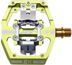 Pedale HT-X3 CNC Titanium / 413 (Paar) g / Apfelgrün - Produktbild - 1