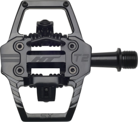 HT Components HT-T2-SX Klickpedale Stealth Black, Aluminium, mit Cleats X1 und X2 - Produktbild - 1