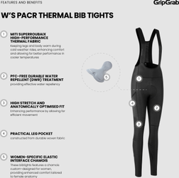 Womens PACR Thermo Bib Tights Trägerhose schwarz / L - Produktbild - 7