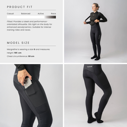 Womens PACR Thermo Bib Tights Trägerhose ohne Polster XS - Produktbild - 8