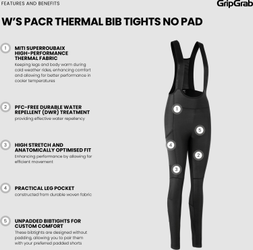 Womens PACR Thermo Bib Tights Trägerhose ohne Polster S - Produktbild - 10