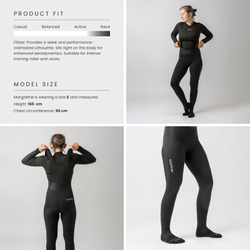 Womens PACR Wasserabweisende Bib Tights Trägerhose ohne Polster L - Produktbild - 8