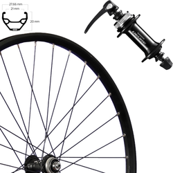 158405-46152-21445977-21445977.jpg Vorderrad 27,5", Disc Centerlock, schwarz, SE, TAURUS 21, Aluminium, HB-M5100, Schnellspanner, Roland, 813543 - Produktbild - 1