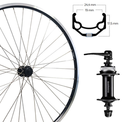 Vorderrad 28", Disc Centerlock, schwarz, SE, ZAC 19, Alu, HB-QC300 schwarz, Schnellspanner, Roland, 813233 - Produktbild - 1
