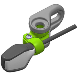 Adapter kurz für TURNTEC®, B+M, für Gabelhalterbefestigung, Busch + Müller, 680AB2PB - Produktbild - 1