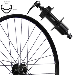 Hinterrad 28", Disc 6-Loch, schwarz, SE, TAURUS 21, Aluminium, FH-QB400, Schnellspanner, Roland, 813414 - Produktbild - 1