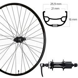 Hinterrad 28", Disc Centerlock, schwarz, SE, RIVAL 21, Aluminium, Deore M5100, Schnellspanner, Roland, 813484 - Produktbild - 1