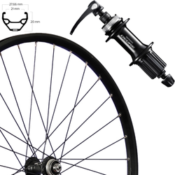 Hinterrad 28", Disc Centerlock, schwarz, SE, TAURUS 21, Aluminium, Deore M5100, Schnellspanner, Roland, 813495 - Produktbild - 1