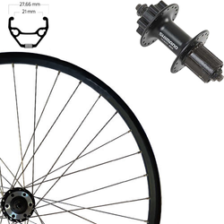 Hinterrad 28", Disc 6-Loch, schwarz, SE, TAURUS 21, Aluminium, FH-QB400, Schnellspanner, Roland, 813530 - Produktbild - 1