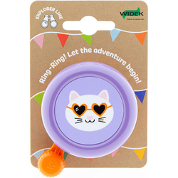 Kinderglocke Explorer Funky Cat, Widek, Ø=64mm, lila-orange, Widek, 005467 - Produktbild - 1