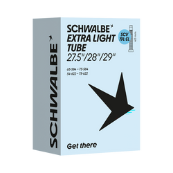 143-28-38041-4026495960700-1-21446336-21446336.png Schwalbe Extra Light Fahrradschlauch für 27,5 und 29 Zoll, 54 bis 75 mm Reifenbreite, Clik Valve 40 mm - Produktbild - 1