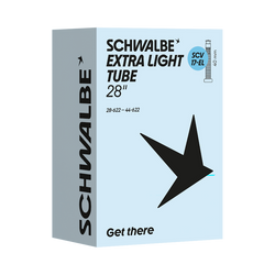143-28-31720-4026495960823-1-21446340-21446340.png Schwalbe Nr. 17 Extra Light Fahrradschlauch 28 Zoll für Reifen von 28 bis 44 mm, Clik Valve 40 mm, 105 g - Produktbild - 1