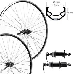 Radsatz 28" Disc Centerlock, schwarz, SE, ZAC 19, Aluminium, QC400 schwarz, Speichen silber, Roland, 813252 - Produktbild - 1