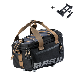 217-92-44816-8715019183102-2-21446449-21446449.png Gepäckträgertasche MILES MIK 2.0 7 Liter, Basil, schwarz/braun, inkl. MIK 2.0-Adapterplatte, Basil, 18310 - Produktbild - 2