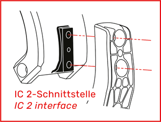 Zweibeinständer lite REX IC2, hebie, Kunststoff/Alu, H=260mm, 24"-28", schwarz, Hebie, 0691C KL E - Produktbild - 2