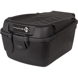 Fahrradkoffer AMSTERDAM EASY Box L-XL, M-WAVE, Festmontage, schwarz, Messingschlager, 122463 - Produktbild - 1
